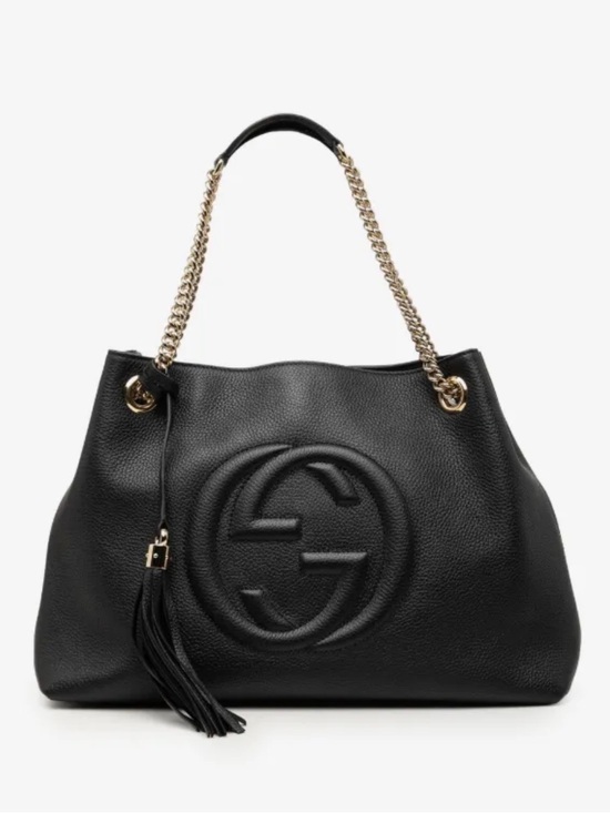 Gucci Handbags - Gucci Pre-Owned 2000-2015 Medium Calfskin Soho Chain tote bag in black
